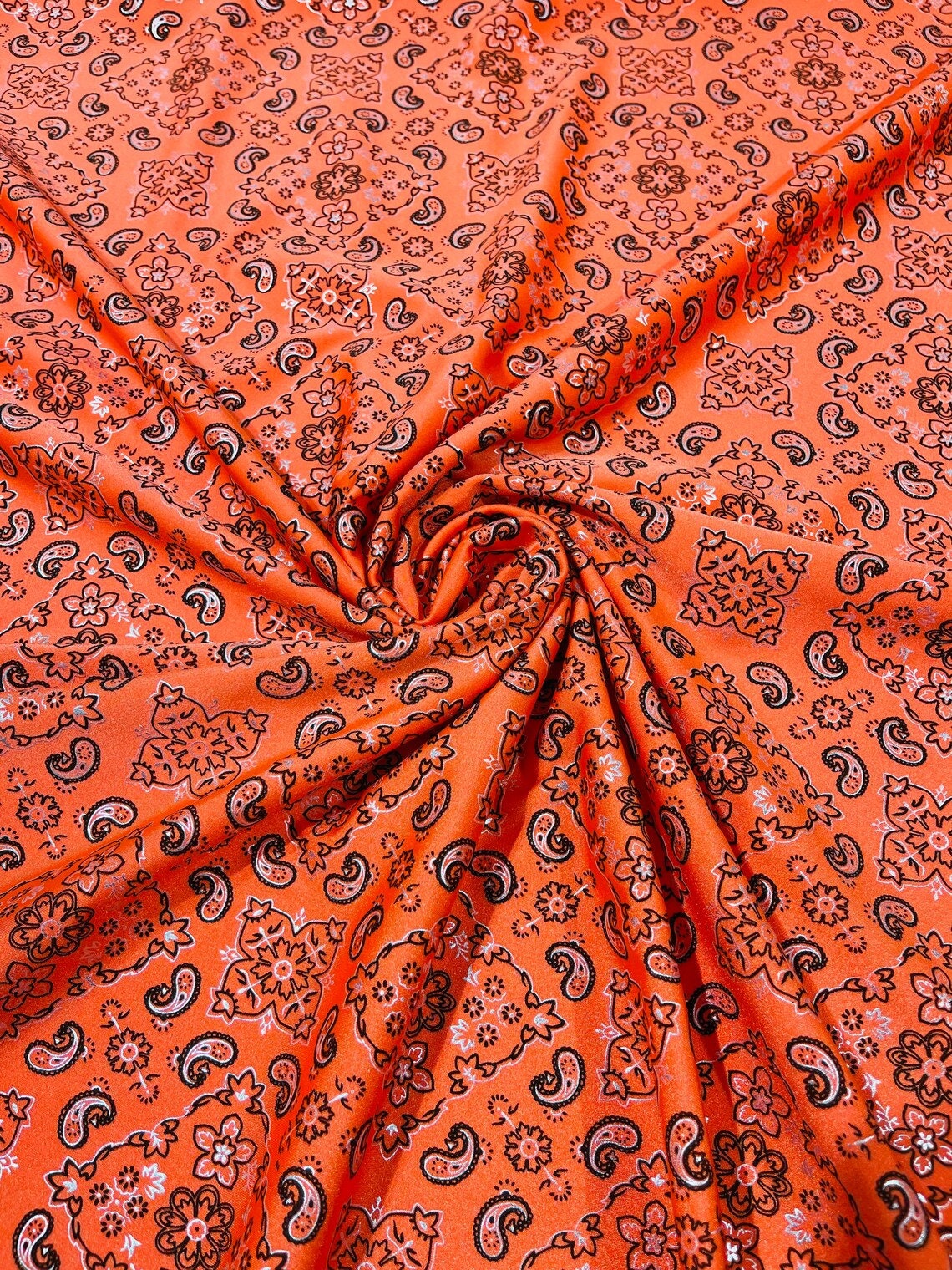 BANDANA - Nylon Spandex 4 Way Stretch By Yard. Choose Color Below