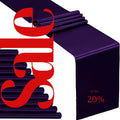 SATIN - PURPLE - 14" Wide Wedding & Party Decoration Solid Satin Table Runner ( 14" Wide x 90" Long)  1 PC