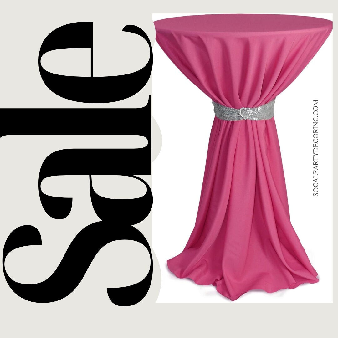 FUCHSIA - 12 PACK Polyester Poplin Washable Round Tablecloth, Stain Wrinkle Resistant Table Cover 120", Fabric Table Cloth Dinning, Kitchen