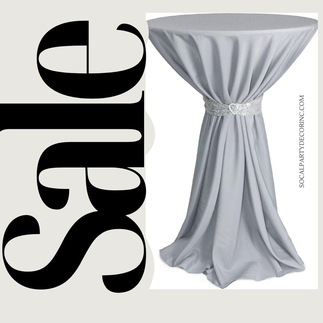 SILVER - Polyester Poplin Washable Round Tablecloth, Stain Wrinkle Resistant Table Cover 120", Fabric Table Cloth Dinning, Kitchen, Party