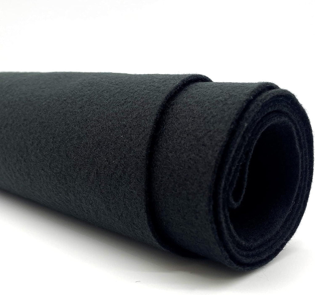 BLACK - Craft Felt By Yard 72" Wide Acrylic Felt - Soft and Durable Black Felt Fabric for DIY Arts & Crafts, Decorations and More