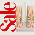 PEACH - Chiffon Chair Sash Cover Aisle Decorations Draping Fabric for Party Ceremony Reception Floral Arrangement Banquet Outdoor Decor