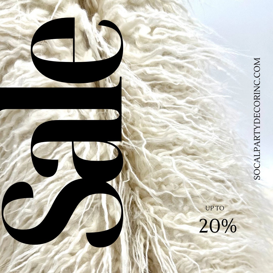 IVORY - Mongolian Long Pile Faux Fur Fabric By The Yard | Faux Fur | High Quality Fur Fabric By Yard.