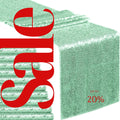 SEQUIN - MINT - 12" Wide Wedding & Party Decoration Table Runner ( 12" Wide x 90" Long) 1 PC. Sequin Table Runner Glitter Dining Table
