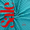 TURQUOISE - Polka Dot Snuggle Minky Soft Fabric Decorative Crafts Dress Fabric Sold By Yard.  60” Wide | Ultra Soft Fabric.