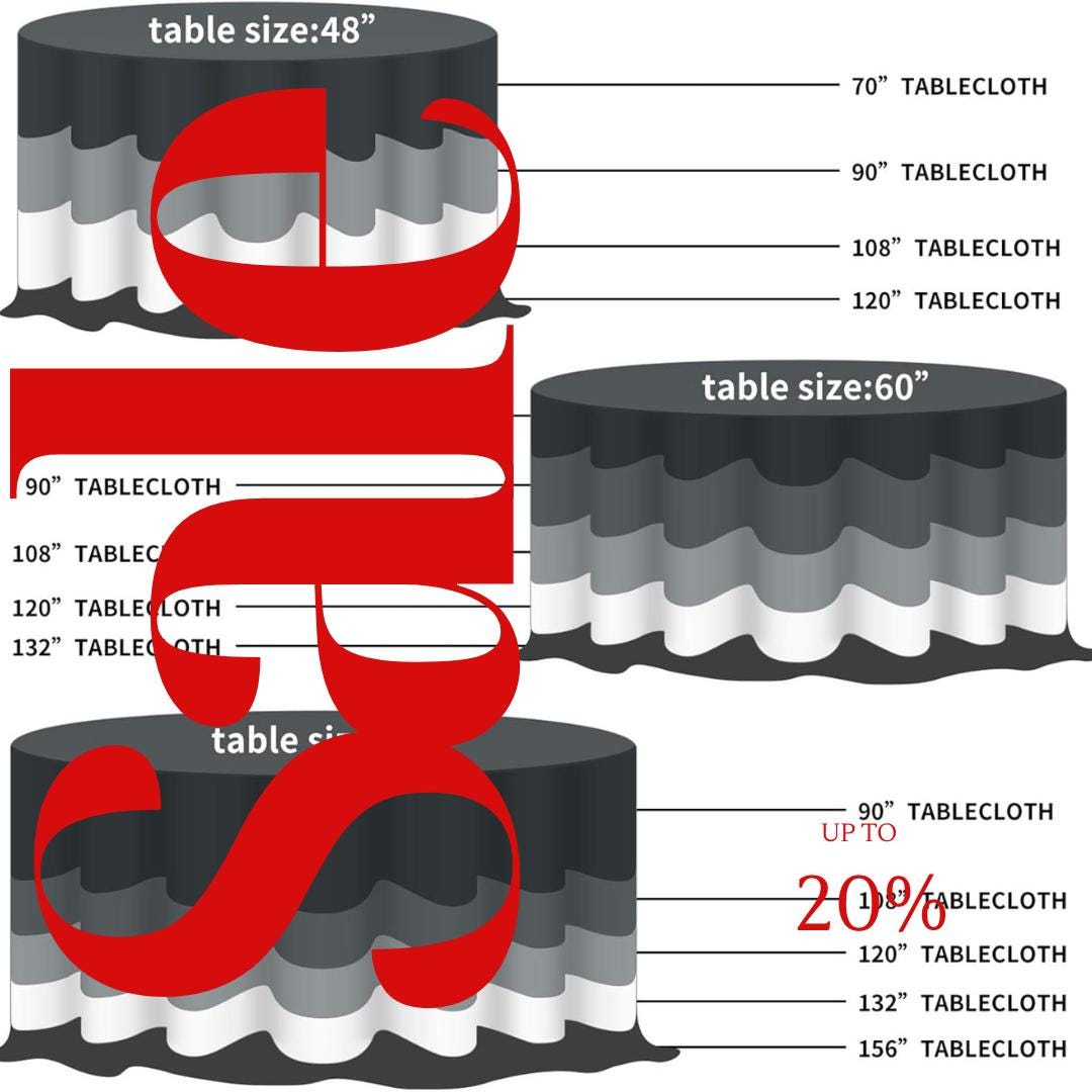 Royal Velvet Tablecloth - SILVER -  Luxurious Round Table Cover  for Weddings, Parties, Baby Showers and Events. Choose Size Below