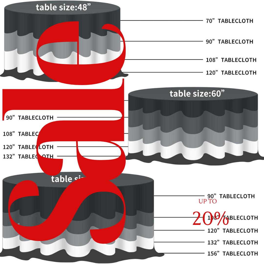 Royal Velvet Tablecloth - LT BLUE -  Luxurious Round Table Cover  for Weddings, Parties, Baby Showers and Events. Choose Size Below