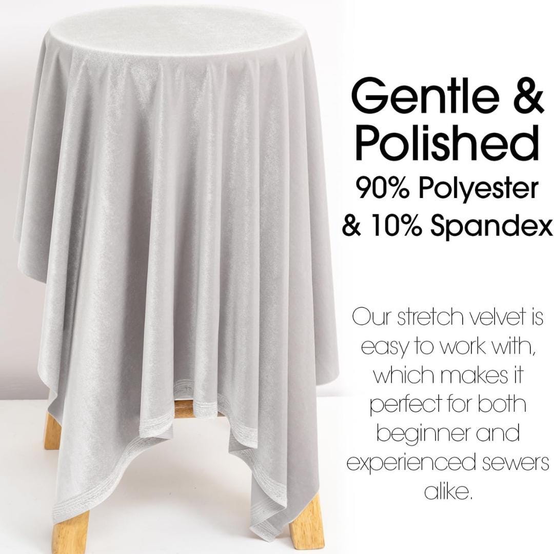 Velvet Tablecloth - SILVER -  Luxurious Elegant Table Cover in Beautiful for Weddings, Parties, Baby Showers and Events. Choose Size Below