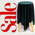 Velvet Tablecloth - HUNTER -  Luxurious Elegant Table Cover in Beautiful for Weddings, Parties, Baby Showers and Events. Choose Size Below