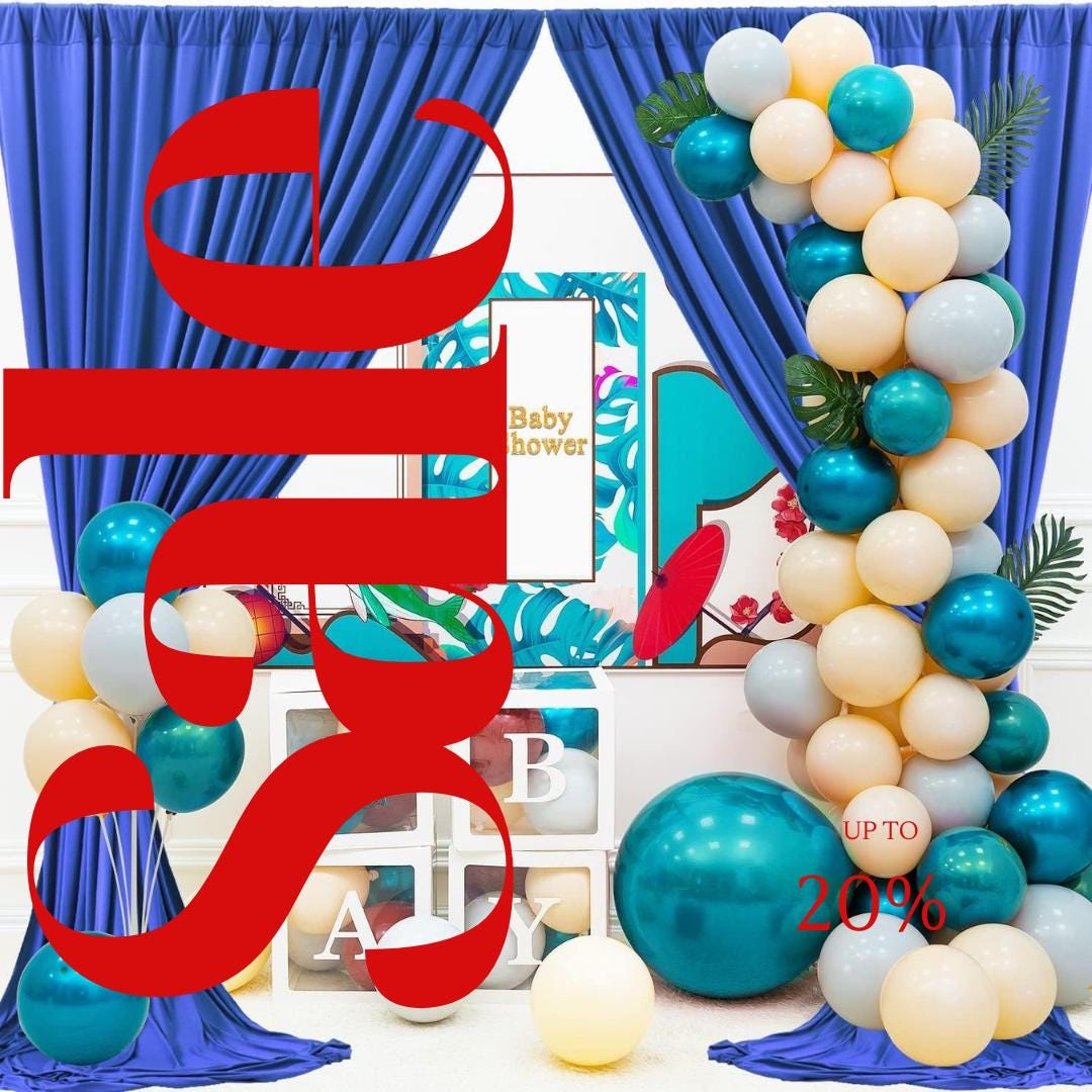 ROYAL BLUE - Wrinkle Free Backdrop Curtains for Parties  - 10 Panels 5x10ft Silky Interlock Backdrop for Weddings Birthday Party Curtains