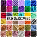 Shiny Nylon Spandex Fabric by Yard | 4-Way Stretch Lycra Knit | 60" Wide | Stretch Fabric for Dance wear, Costumes, Swimwear & Active wear