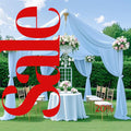 LT BLUE - 5' x 21 Ft Ceiling Drapes for Wedding Parties, Wrinkle Free Interlock Canopy Tent Draping Ceiling Curtains Arch Drapery for Events
