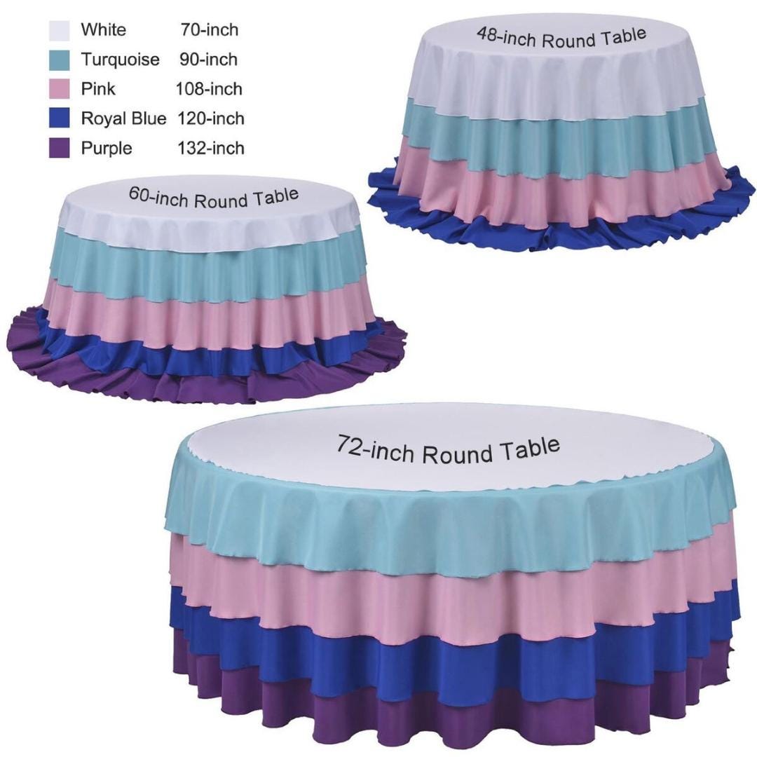 Cocktail Table Cover - Bar Height Table: 30" to 36" Round Diameter Table -  Fabric Table Cloth Party Decor - DUSTY ROSE