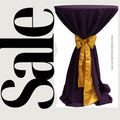 Cocktail Table Cover - Bar Height Table: 30" to 36" Round Diameter Table -  Fabric Table Cloth Party Decor - PLUM