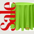 Cocktail Table Cover - Bar Height Table: 30" to 36" Round Diameter Table -  Fabric Table Cloth Party Decor - LIME