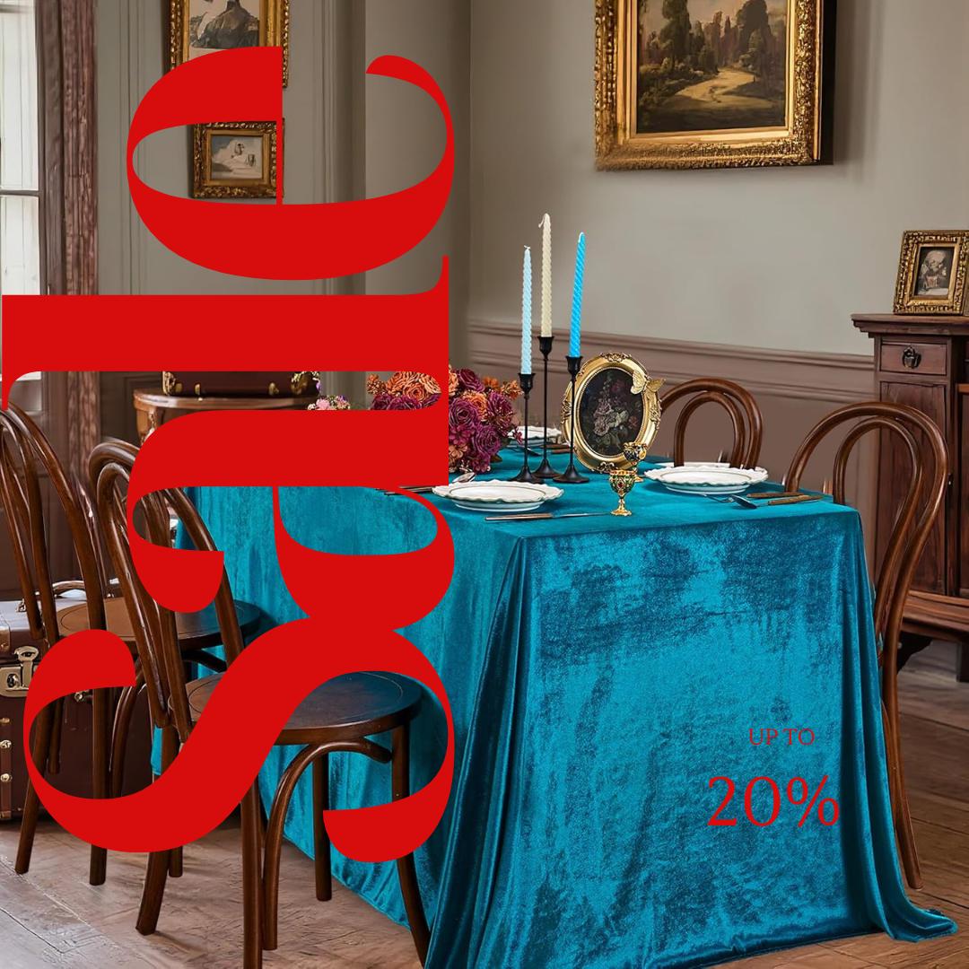 Royal Velvet Tablecloth - TURQUOISE - Luxurious Rectangular Table Cover for Weddings, Parties, Baby Showers and Events. Choose Size Below