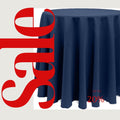 Cocktail Table Cover - Bar Height Table: 30" to 36" Round Diameter Table -  Fabric Table Cloth Party Decor - NAVY