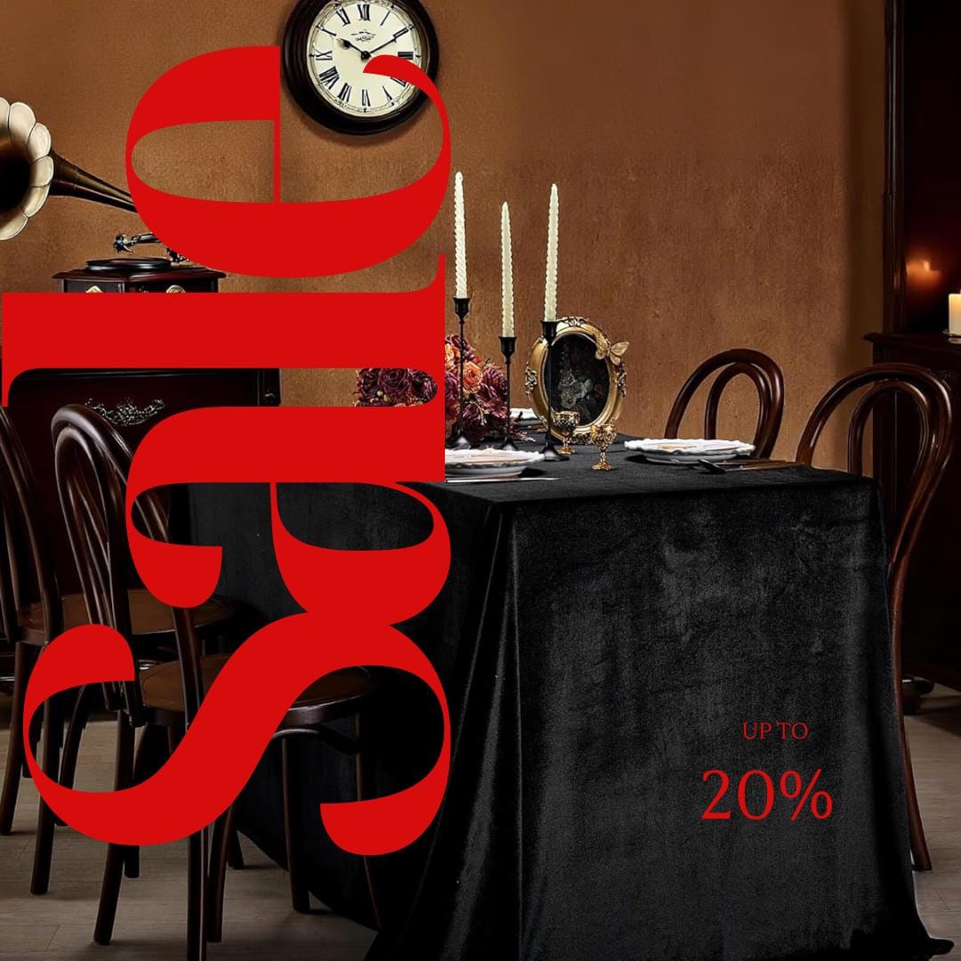 Royal Velvet Tablecloth - BLACK - Luxurious Rectangular Table Cover for Weddings, Parties, Baby Showers and Events. Choose Size Below